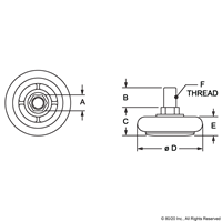 3/8-16 FURNITURE STYLE GLIDE