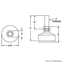 3/8-16 ECONOMY ANTI-VIBRATION MOUNT