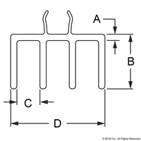 15 S UPPER DOOR TRACK @ 48 W/CUT CHARGE