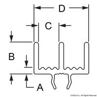 10 S LOWER DOOR TRACK @ 48 W/CUT CHARGE