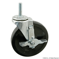 5 SWIVEL CASTER W/ 7/16-14 STEM W/ BRA