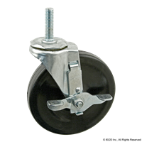 5 SWIVEL CASTER W/ 7/16-14 STEM W/ BRA