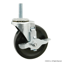 4 SWIVEL CASTER W/ 7/16-14 STEM W/ BRA