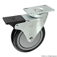 5 DELUXE FLANGE MOUNT SWIVEL CASTER W/