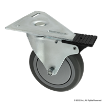 5 TRIANGULAR TOP PLATE CASTER W/ BRAKE