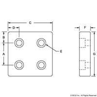 2 X 2 END MOUNT PRESSURE MANIFOLD PLA