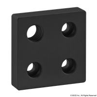 BLACK 2 X 2 BASE PLATE W/ 1/2-13 TAP