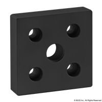 BLACK 3 X 3 BASE PLATE W/ 3/4-10 TAP