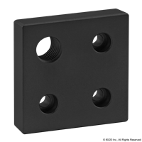 BLACK 3 X 3 BASE PLATE W/ 3/4-10 TAP