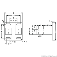 BLACK FLOOR MOUNT BASE PLATE FOR 1020