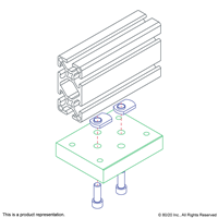 10 S FLANGE MOUNT CASTER BASEPLATE