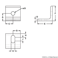 BLACK 10 S PANEL MOUNT BRACKET