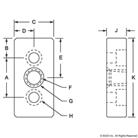 BLACK 1.5 X 3 SIDE MOUNT PRESSURE MAN