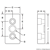 1.5 X 3 BLANK PRESSURE MANIFOLD PLATE