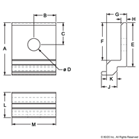 BLACK 15 S DROP IN PANEL BRACKET