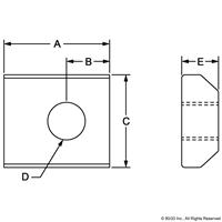 M5 X 0.8 STANDARD T-NUT [BRIGHT]