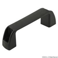 SMALL PLASTIC DOOR HANDLE-BLACK