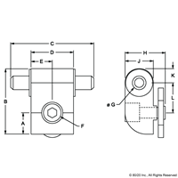 BLACK 25 S LIFT-OFF HINGE W/ TWO PINS