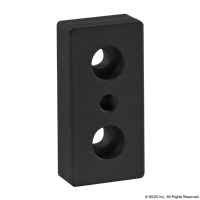 BLACK 25mm x 50mm BASE PLATE W/ M6 TAP