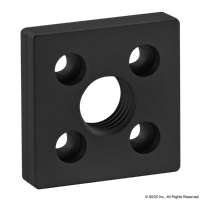 BLACK 50mm X 50mm BASE PLATE W/ M20 TAP