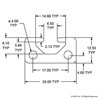 25MM X 13MM T-SLOTTED PROF