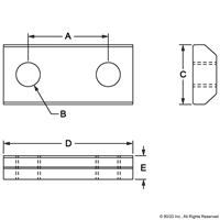 25 S M5 SHORT DOUBLE ANCHOR T-NUT