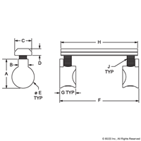 25 S M5 DOUBLE ANCHOR T-NUT LONG ASSEMB