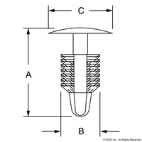 PUSH IN FASTENER FOR 25 SERIES