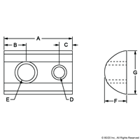 25 S 10-32 DROP IN T-NUT W/ SET SCREW [