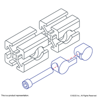 25S BUTT FASTENER ASSEMBLY BLACK