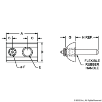 25 S 1/4-20 DROP IN T-NUT W/ FLEX HANDL