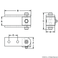 25 S 90 DEGREE RIGHT ANGLE LIVING HINGE