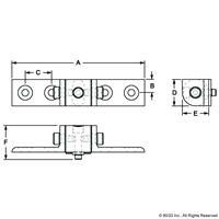 25 S RIGHT ANGLE 90 DEGREE LIVING HINGE