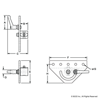 BLACK 25 S 180 DEGREE PIVOT ASSEMBLY W/