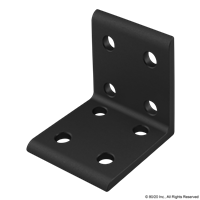 BLACK 25 S 8 HOLE INSIDE CORNER BRACKET