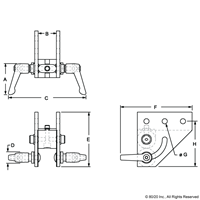 25 S 90 DEGREE DOUBLE PIVOT ASSEMBLY W/