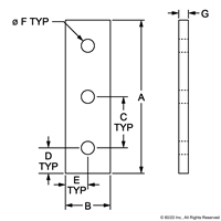 BLACK 25 S 3 HOLE JOINING STRIP