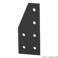 BLACK 25 S 6 HOLE 90 DEG FLAT PLATE