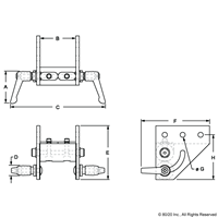 25 S 90 DEGREE DOUBLE PIVOT ASSEMBLY W/