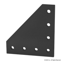 BLACK 25 S 7 HOLE 90 DEGREE FLAT PLATE