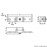 BLACK 25 S 0 DEGREE L ARM PIVOT