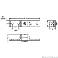 BLACK 25 S 90 DEGREE L ARM PIVOT