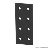 BLACK 25 S 8 HOLE FLAT PLATE