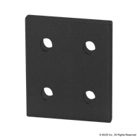 BLACK 25 S 4 HOLE FLAT PLATE