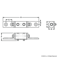 BLACK 25 S UNIVERSAL LIVING HINGE W/ L