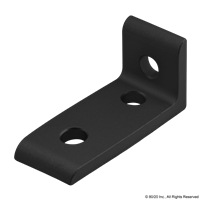 BLACK 25 S 3 HOLE INSIDE CORNER BRACKET