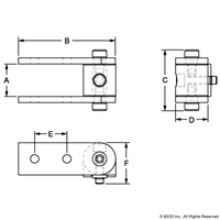 BLACK 25 S 0 DEGREE LIVING HINGE W/  ST