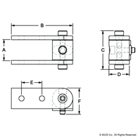 BLACK 25 S 90 DEGREE LIVING HINGE W/ ST