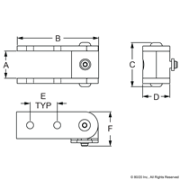 25 S 0 DEGREE 75mm ARM PIVOT