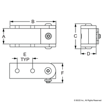 25 S 90 DEGREE 75mm ARM PIVOT